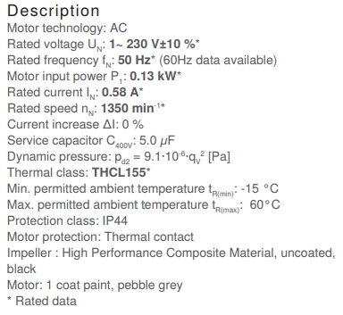 Технологические характеристики RH28V-4EK.2A.1R, арт. 113302